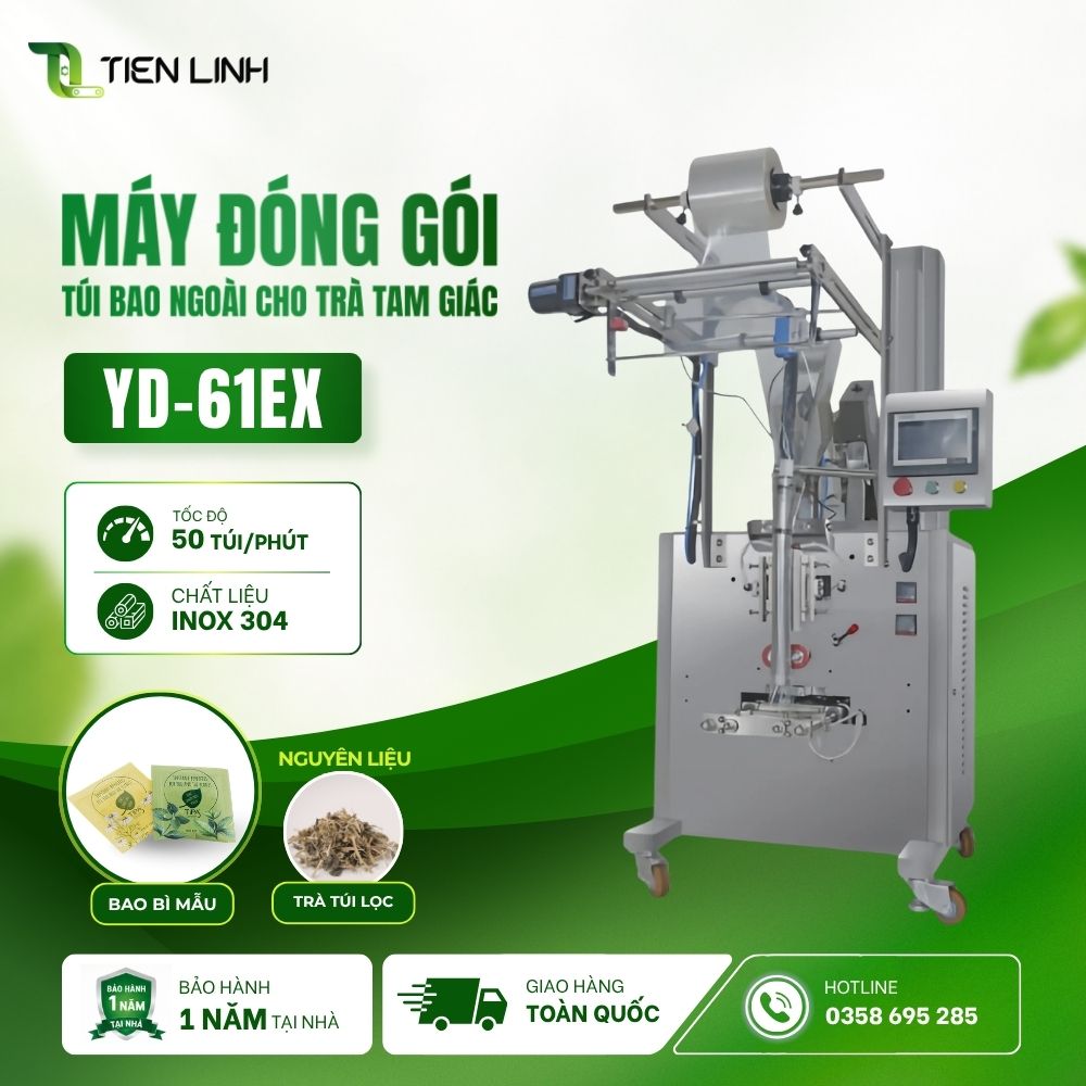 Máy đóng gói túi bao ngoài cho trà tam giác