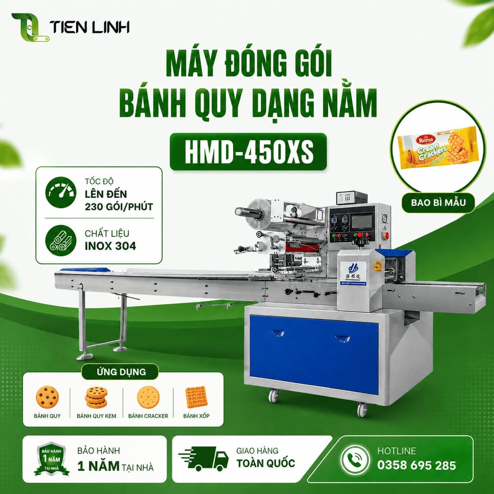 máy đóng gói bánh quy chất lượng, an toàn